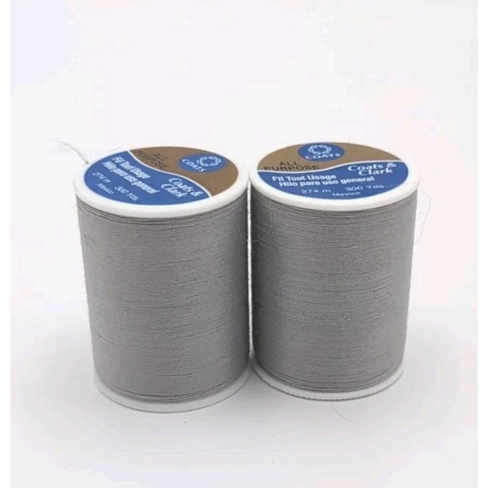 Coats & Clark GRAY/GREY thread all purpose about 600 yard total